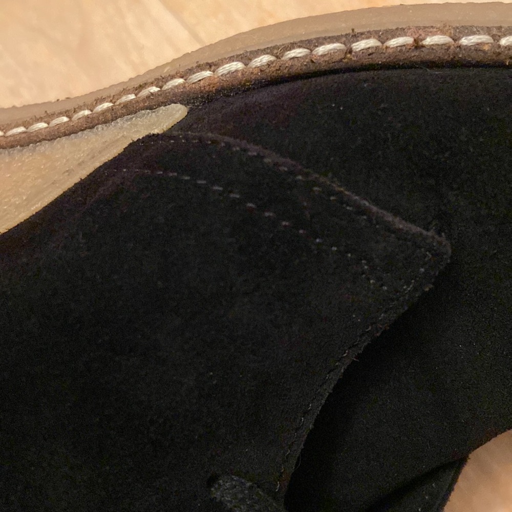 J. CREW MacAlister Black Suede Wedge Ankle Boots - Picture 11 of 14